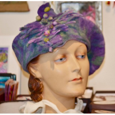 SALE Handmade Soft Merino Wool Beret/Hat  Wearable Art Hat  Size 2224  eb-71142194